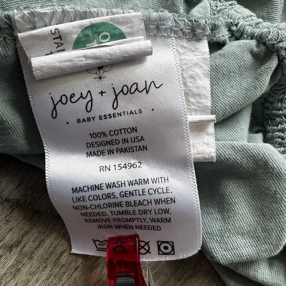 Joey + Joan Bassinet Fitted Sheets Green 100% Cotton 21x36